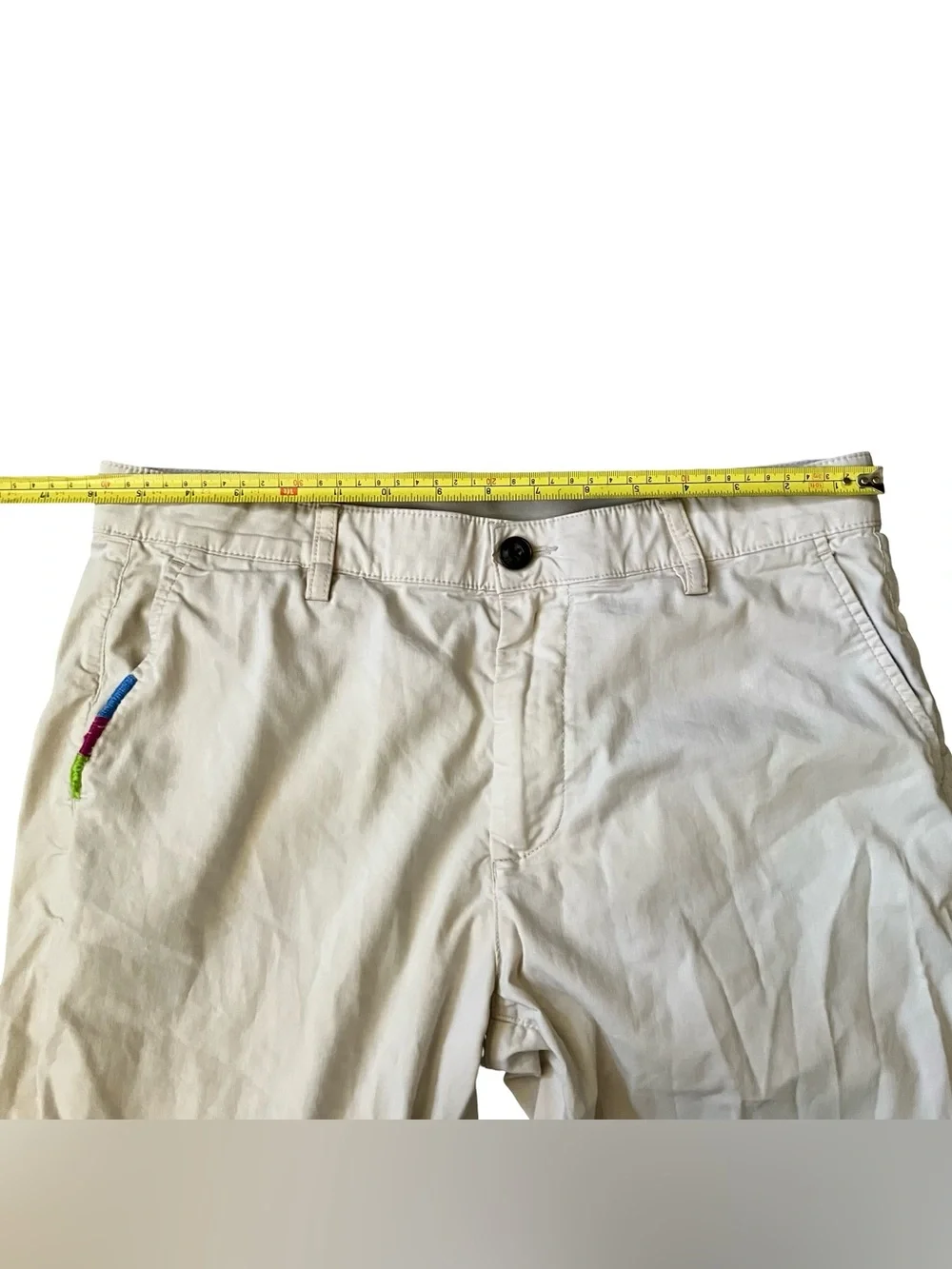 Faherty Chino Pants Coolmax 30x31 (32x31) Golf Zip Pocket Reworked Repaired Knee